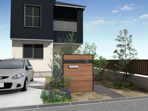 タカショー　アートボードの門壁